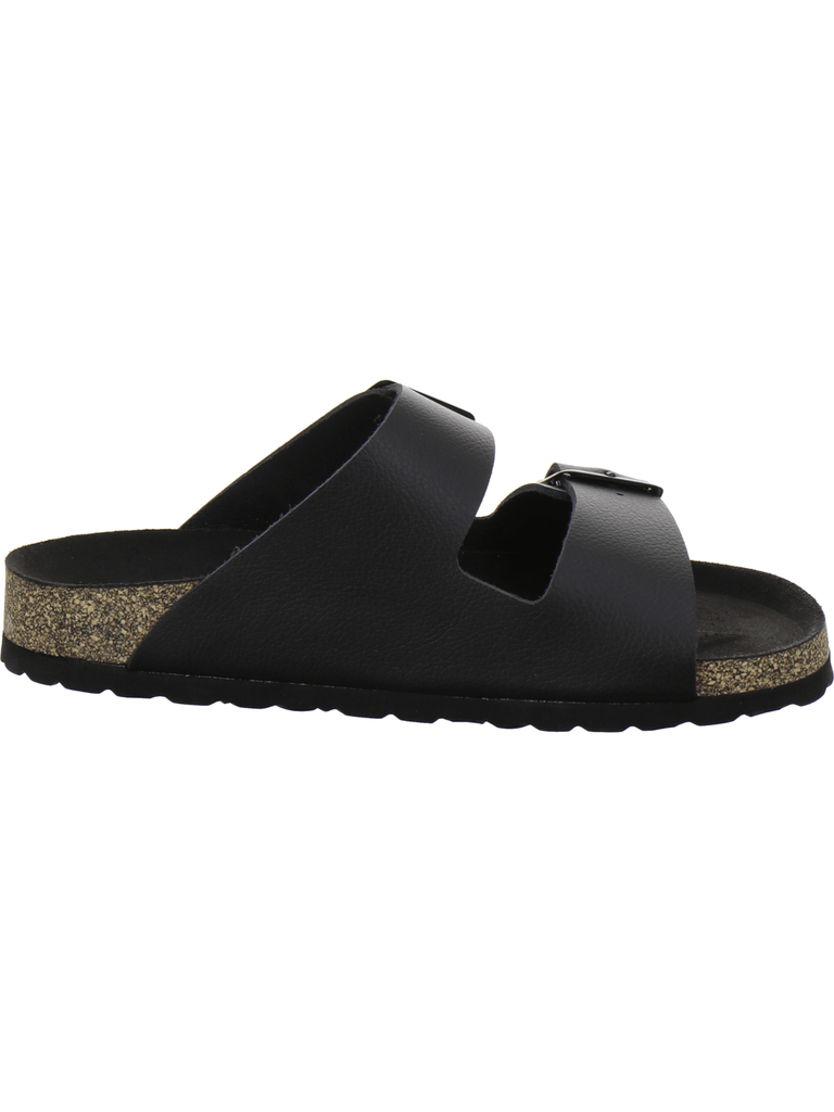 Pantoletten Damen Zweischnaller all black