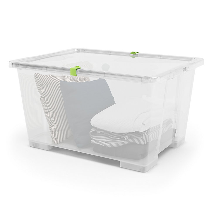 Boîte en plastique 138 L Kaze transparent