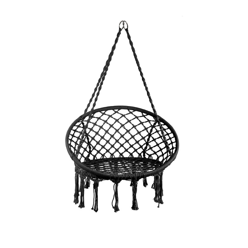 Hangstoel Knoet - zwart - ø80x100 cm