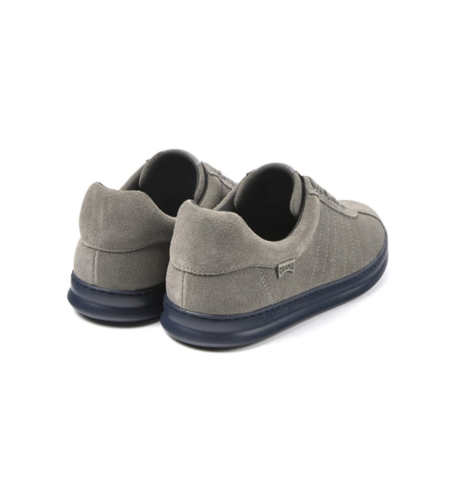 Tênis Camper Runner de couro cinza