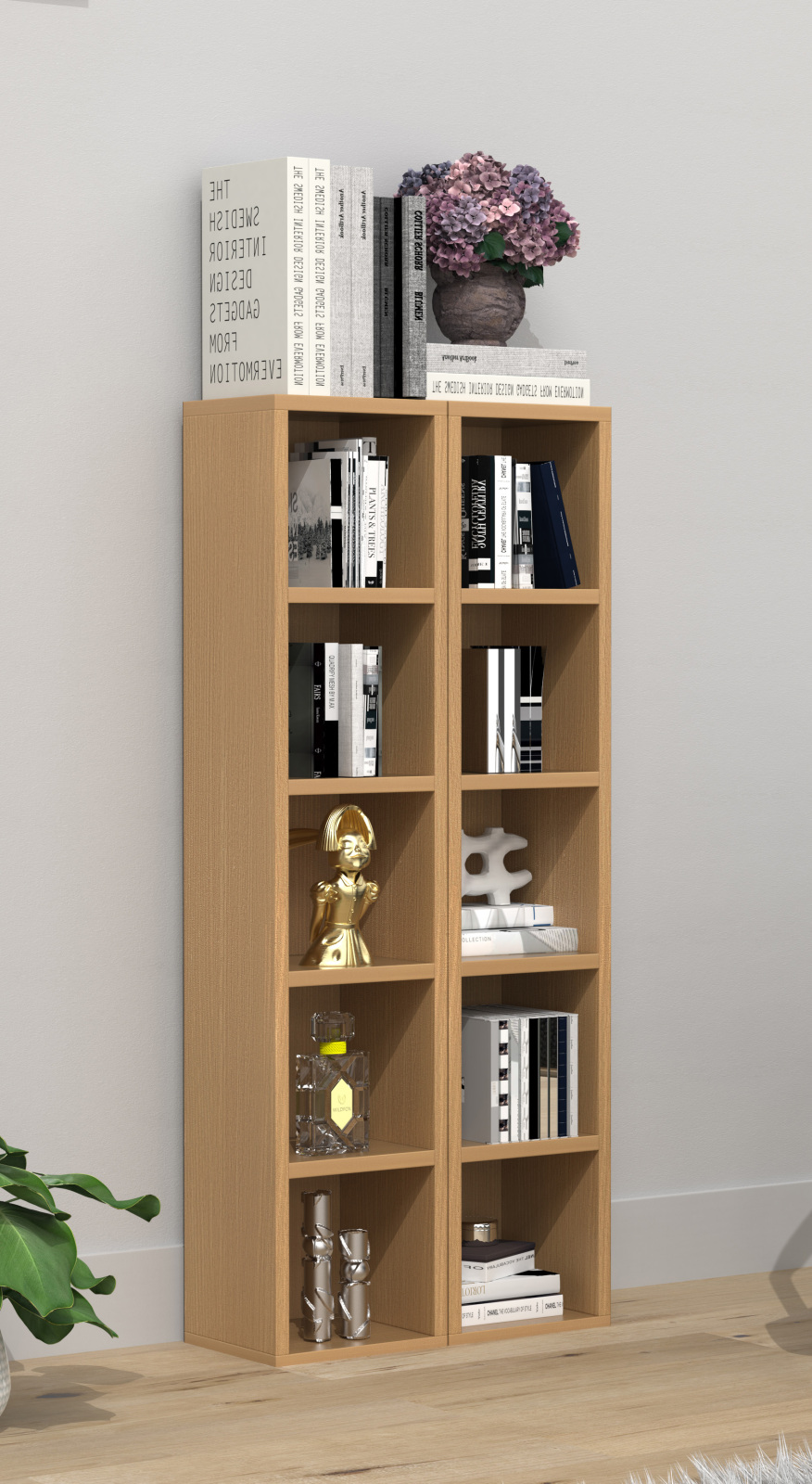 2-teiliges Regal-Set MEGOSA S - Buche - 40 cm breit