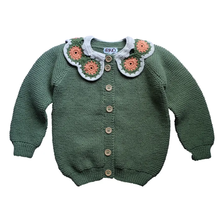RKO Cardigan à Col | Vert pistache