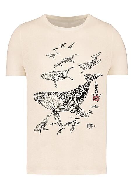 KANUMERA - T-SHIRT LIN LE CHAMP DES BALEINE HOMME