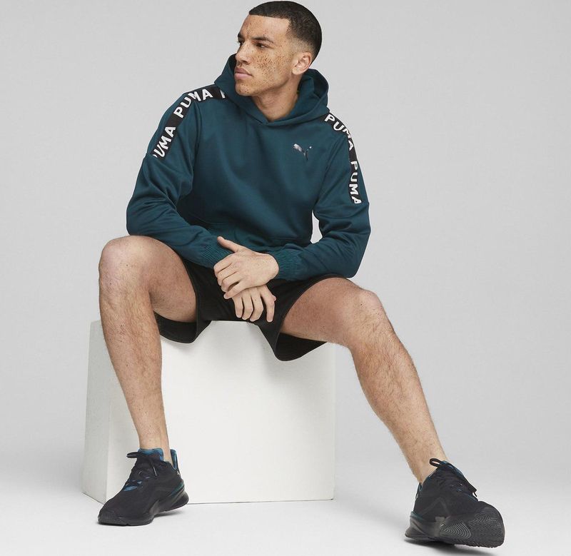 Puma - PWRFleece Hoodie - Heren - Zwart - Fleece - Capuchon