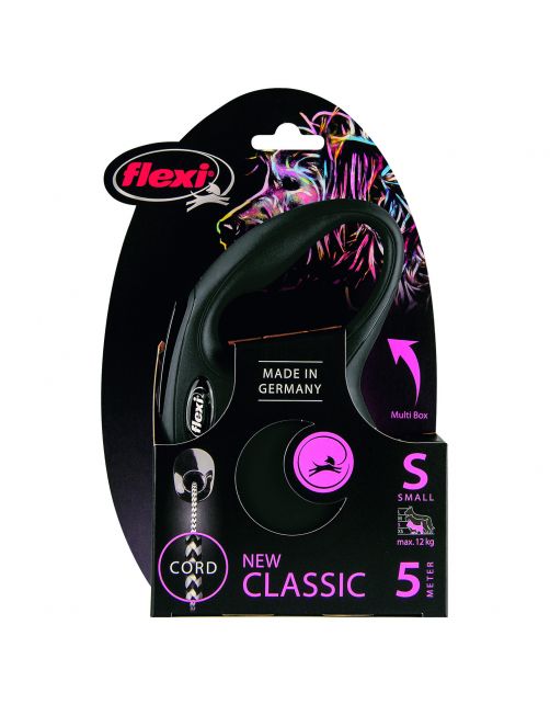 Flexi Rollijn Classic Koord S Zwart - Hondenriem