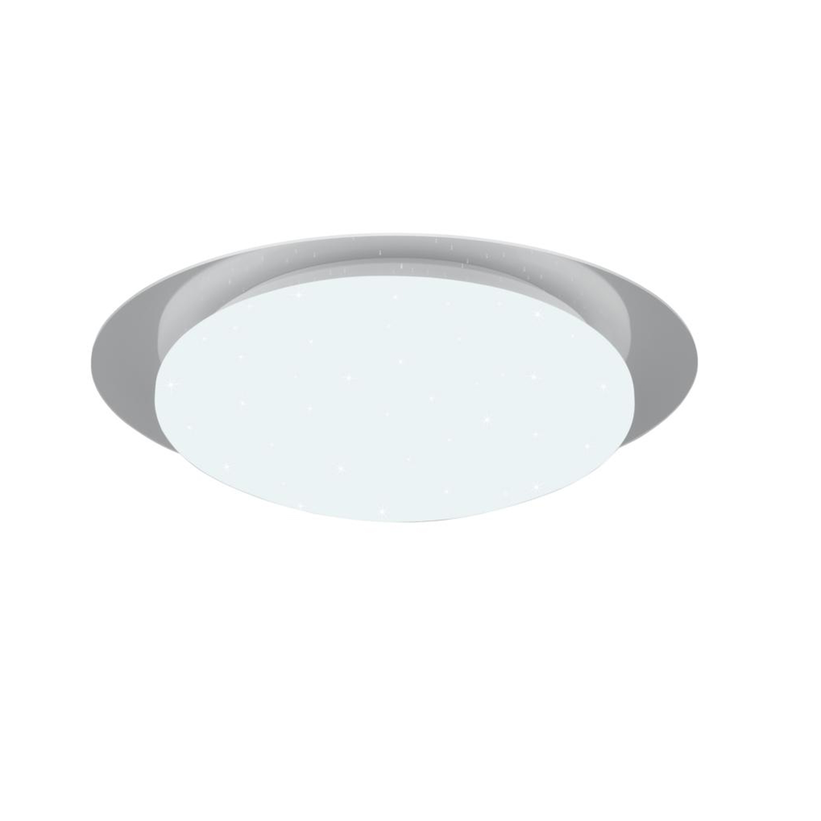 LED-RGB-Deckenleuchte - weiß-chrom - Farbwechsler