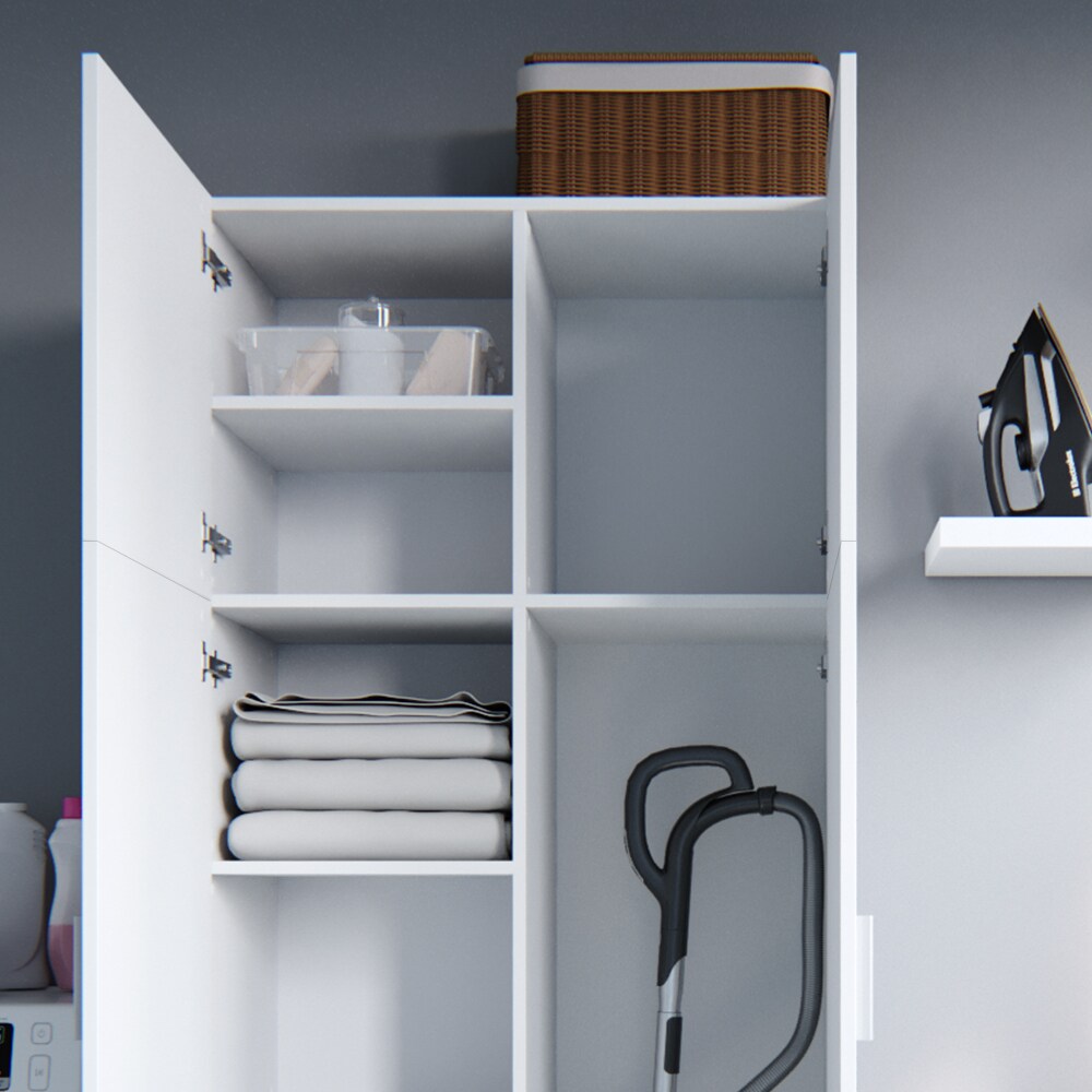 Vicco Schrank Ingo weiß - 2 Türen Universal Mehrzweckschrank Putzschrchrank