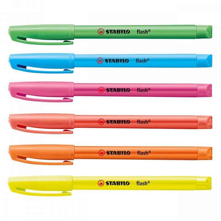 Stabilo Flash Textmarker, 6er-Set