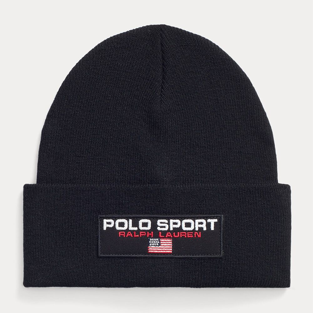 Polo Sport Rib-Knit Beanie Black