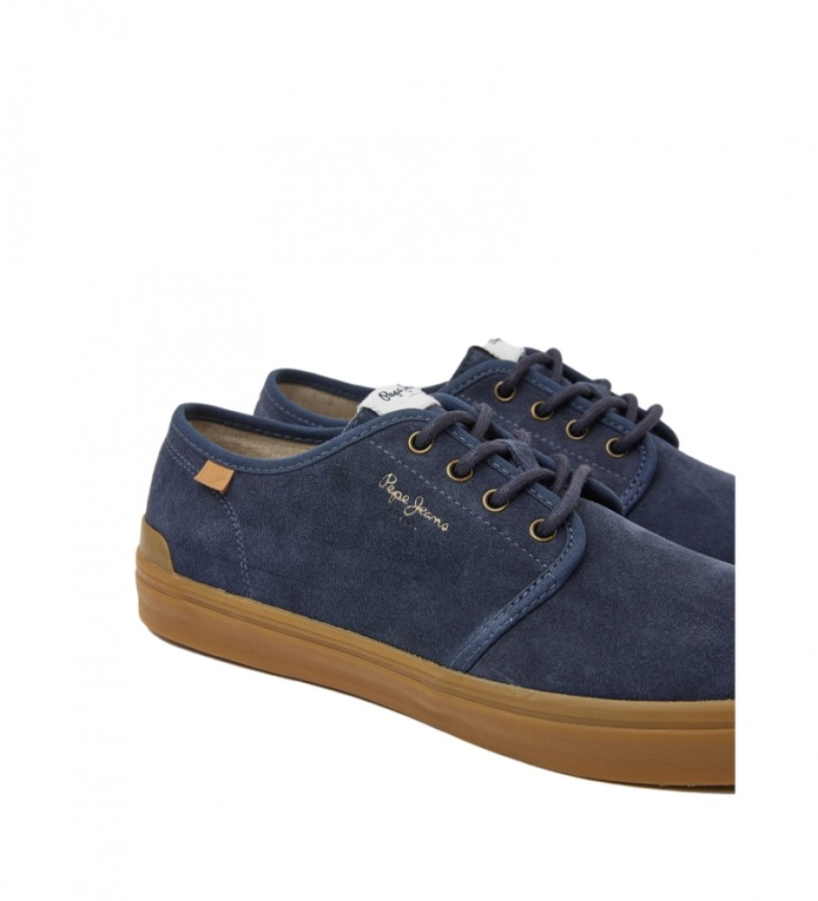 Tênis de couro azul marinho Pepe Jeans Colin