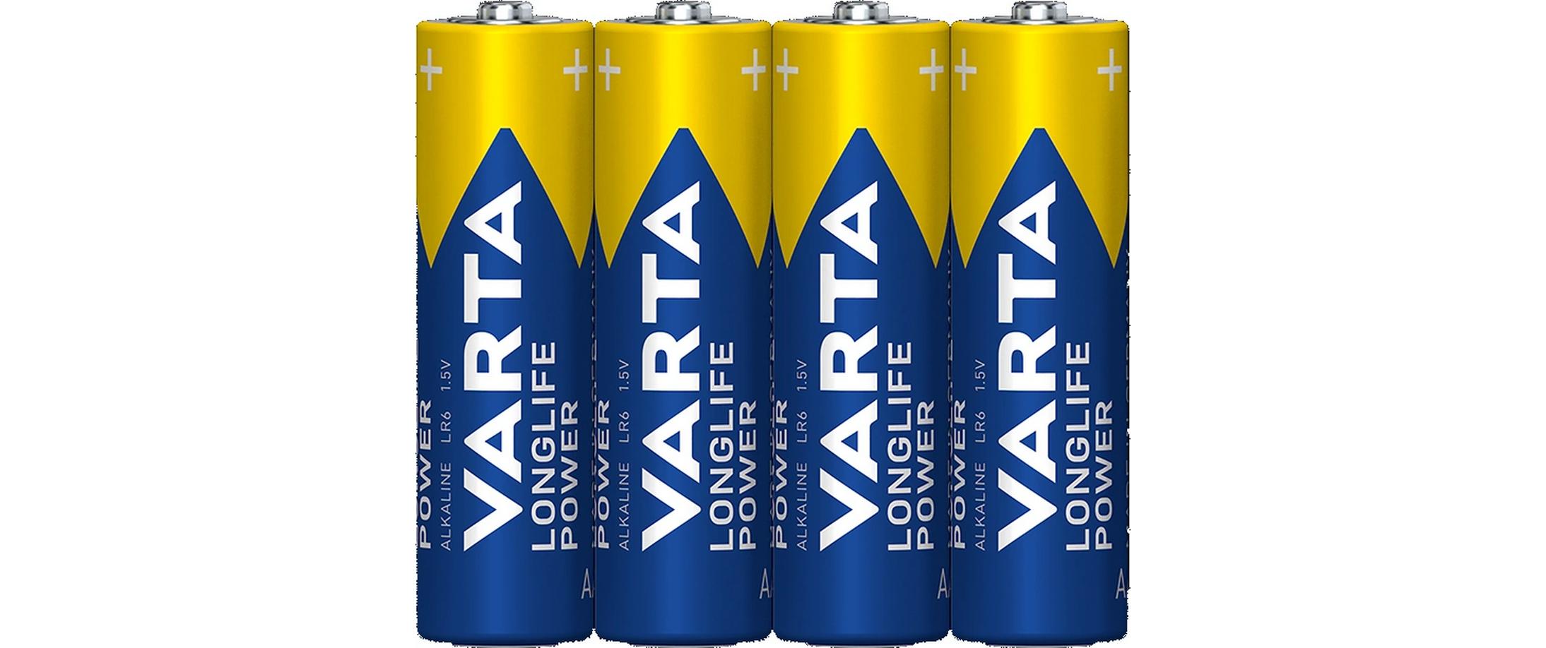 Batterie Longlife Power AA in Folie , 4 StückAlkaline Batterie, 1.5 Volt