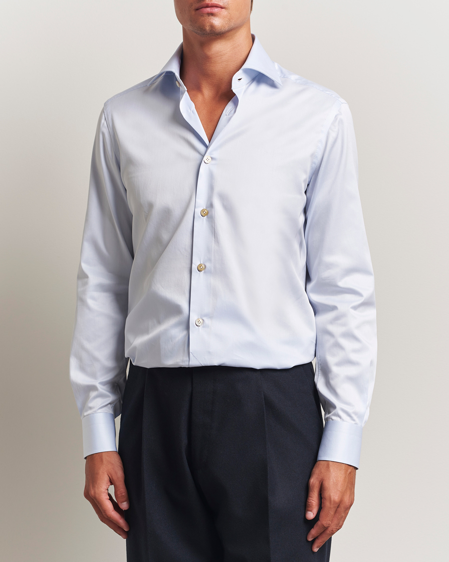 Kiton Cotton Dress Shirt Light Blue