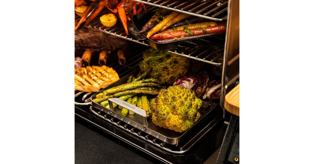 TraegerModiFIRE vis & groenten roestvrijstalen grillschaal grillkorf  (Roestvrij staal, 46 x 26cm)