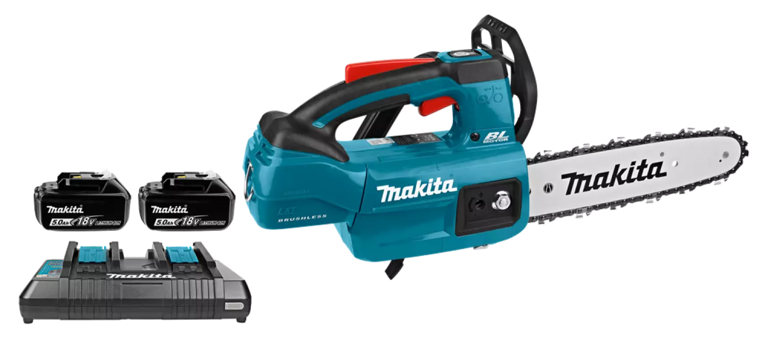 Makita DUC254PTE 18V Li-Ion accu kettingzaag set (2x 5,0Ah) - 25cm - koolborstelloos