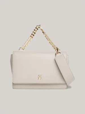 Bolsa transversal média com monograma TH