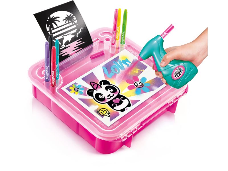 Canal Toys Bastelset Airbrush Art Activity Case Kunstset mit batteriebetriebener Airbrush-Pistole