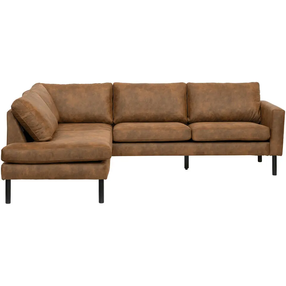 Hoekbank Collin links - cognac