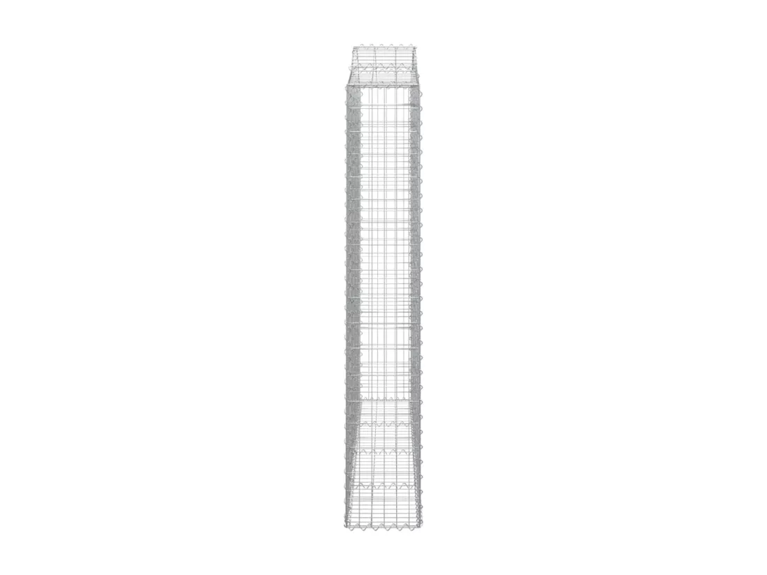 Paniers à gabions arqués 10 pcs 200x30x180-200 Fer galvanisé