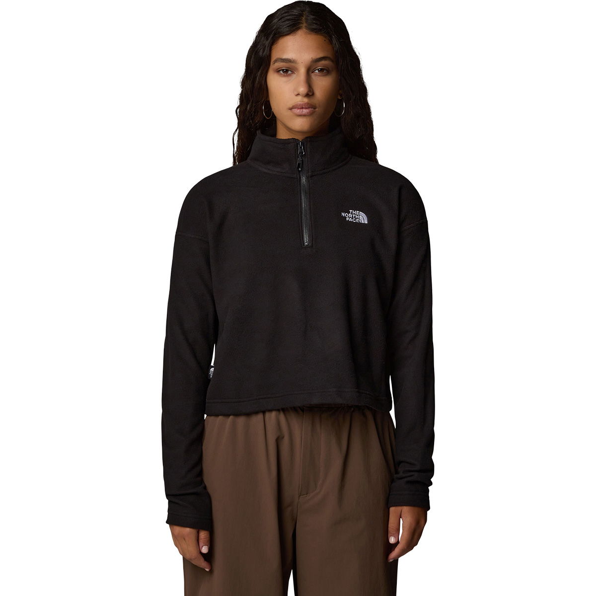 The North Face 100 Glacier Cropped 1/4 Zip Fleecetrøje Dame