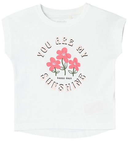 Name It T-shirt - NmFVigea - Bright White/You Are My Sunshine