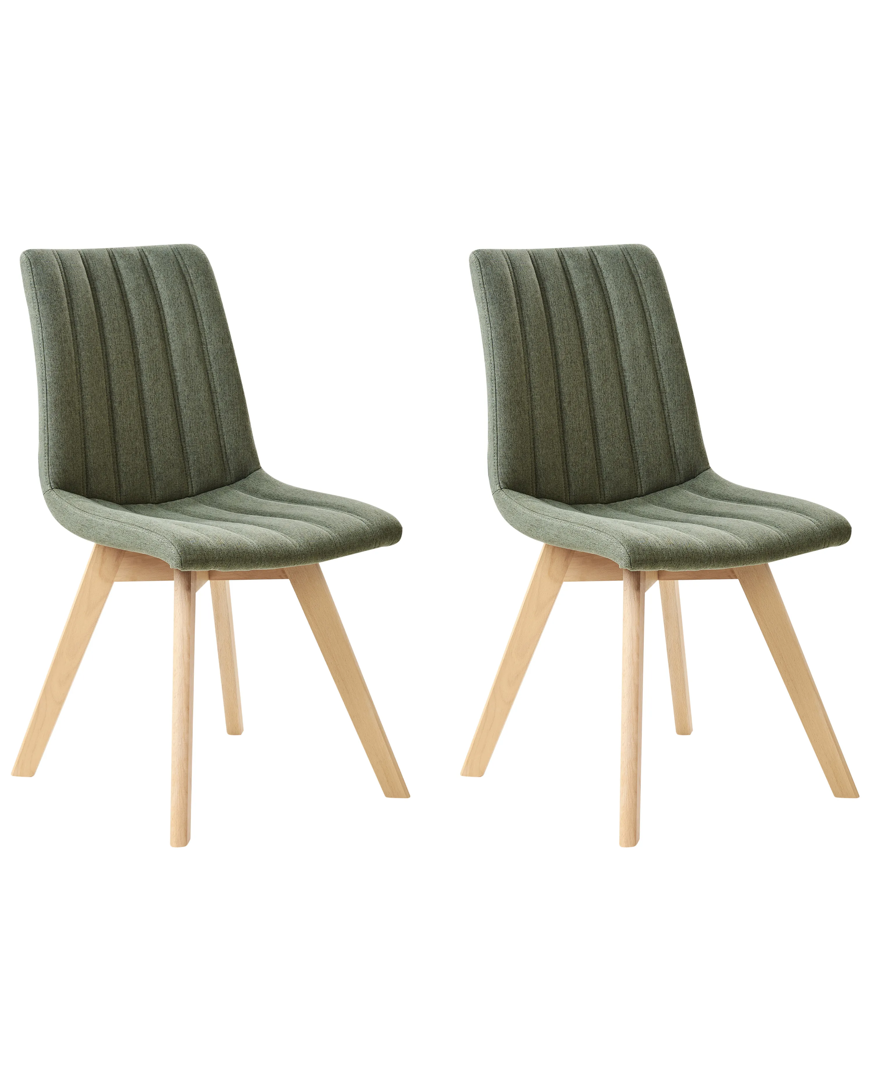 Set van 2 eetkamerstoelen CALGARY Stof Donkergroen