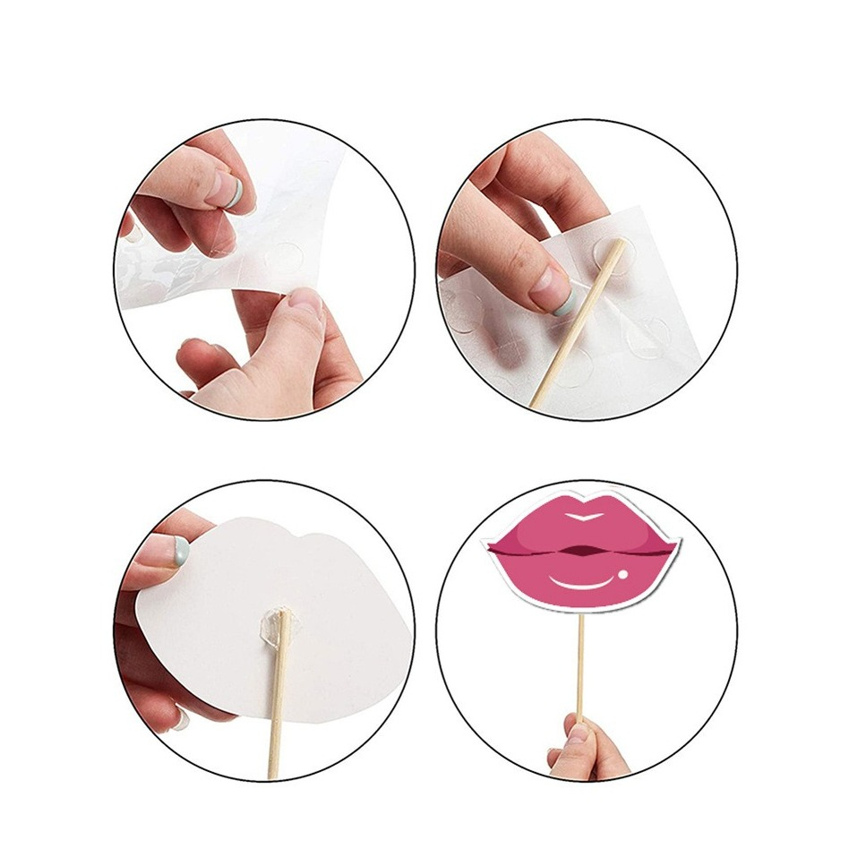 (32er Set) Photo Booth Fotorequisiten Party Foto Accessoires Junggesellinnenabschied / Hochzeit