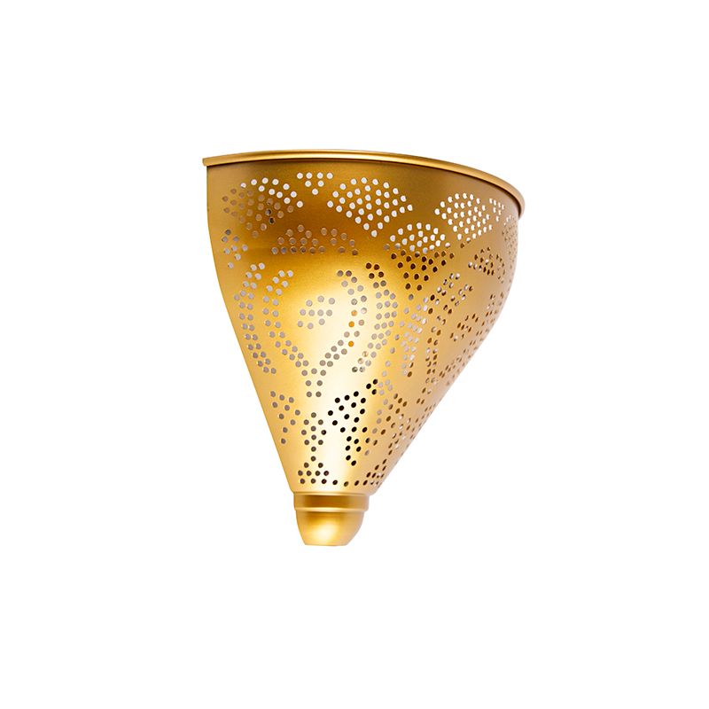 Oosterse wandlamp goud met lichteffect - Zayn