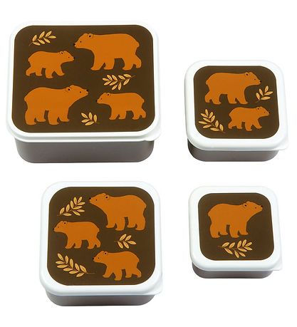 A Little Lovely Company Madkasses?t - 4 stk - Bears