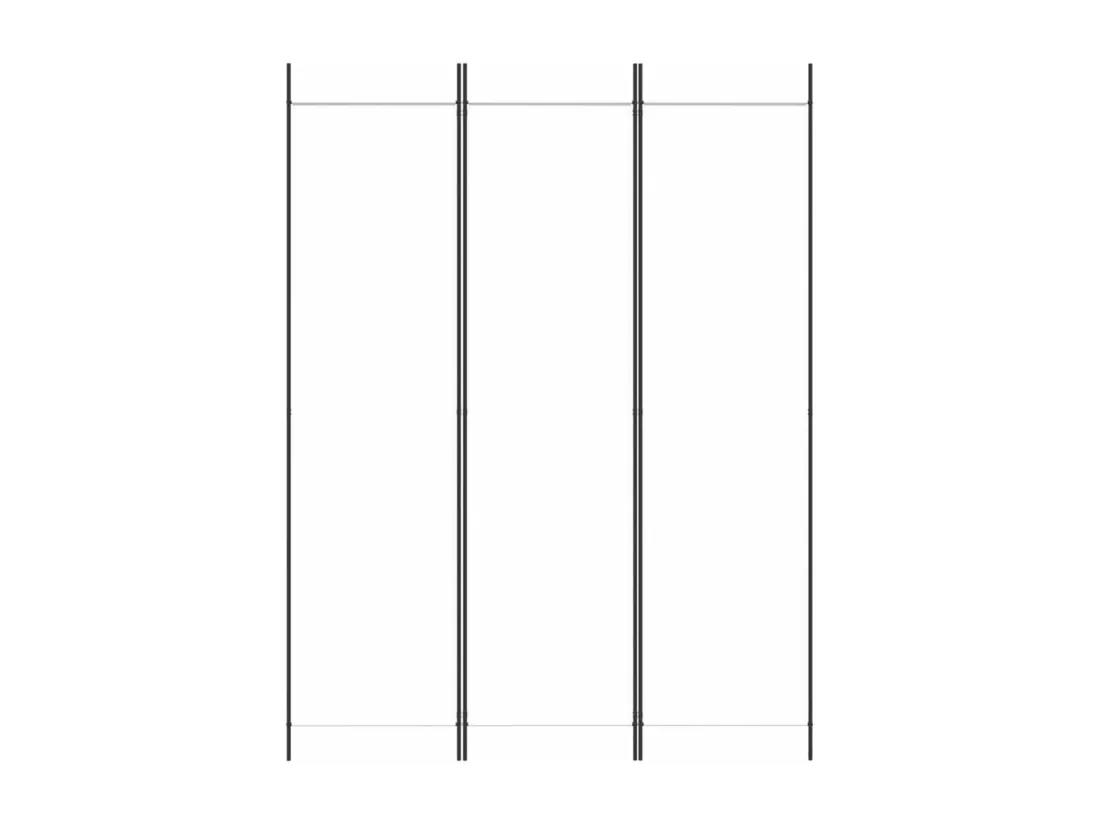 Cloison de séparation 3 panneaux Blanc 150x200 cm Tissu