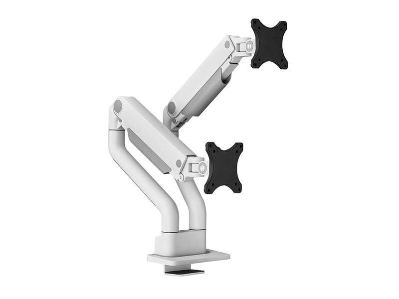 NEOMOUNTS Tischhalterung DS70S-950WH2 bis 18 kg – Weiss Vollbewegliche Tischhalterung für zwei 17-35
