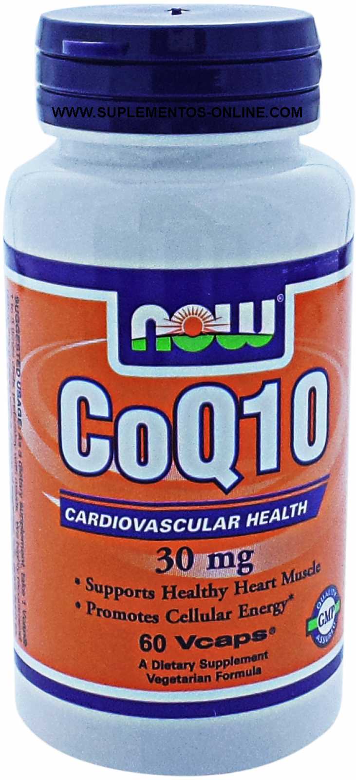 NOW Foods CoQ10 30 mg 60 cápsulas
