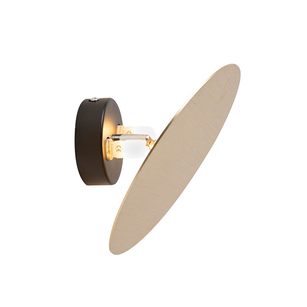 Smart wandlamp rond goud incl. 2 Wifi g9 - Pulley
