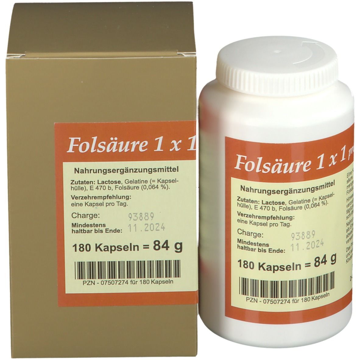 Folsäure 1 x 1 pro Tag