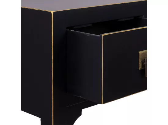 Récepteur en bois avec 3 tiroirs 95x26x78