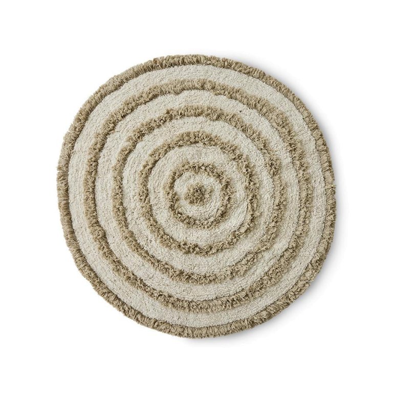 HKliving Round badmat Ø120 crème