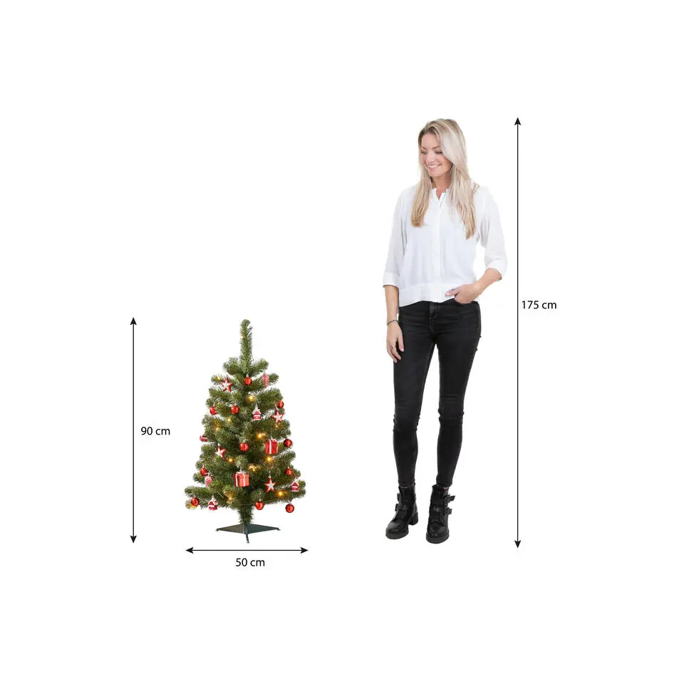 Black Box Trees Joy Kunstkerstboom met Ornamenten en Verlichting - H90
