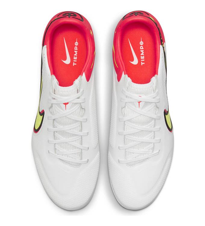 NIKE TIEMPO LEGEND 9 PRO FG FIRM-GR WHITE-VOLT-BRIGHT-CRIMSON