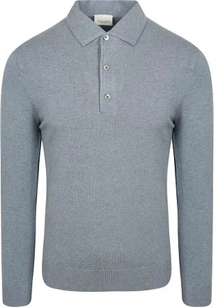 Profuomo Longsleeve Poloshirt Luxury Basic Blauw PPWJ10002D-M kopen