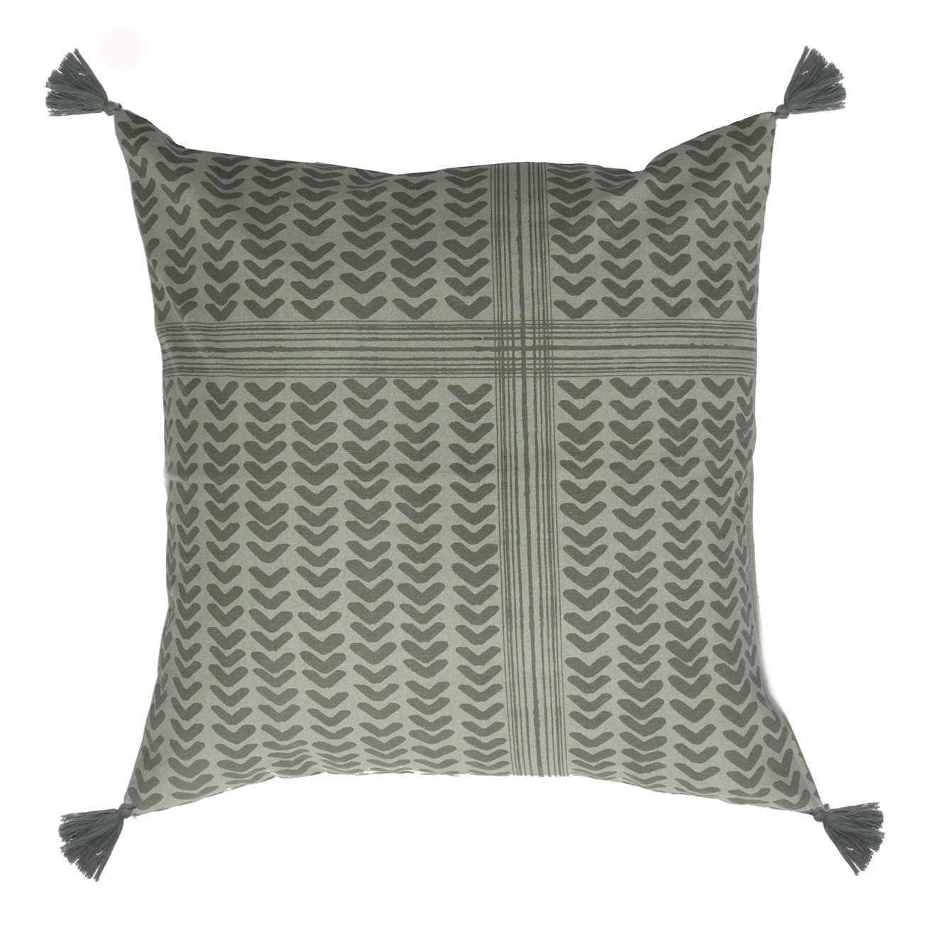 Febronie Housse de coussin Zanzibar verte - 50x50 cm