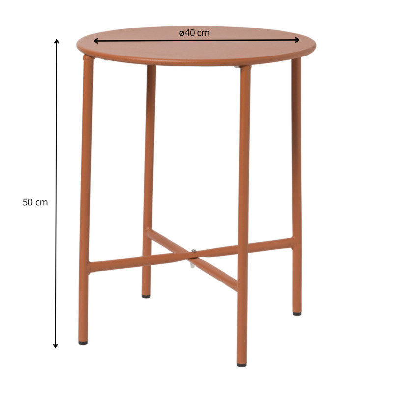Bijzettafel Pablo peach - ø40x50 cm
