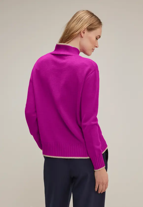 Pullover mit Stehkragen - purple cozy pink