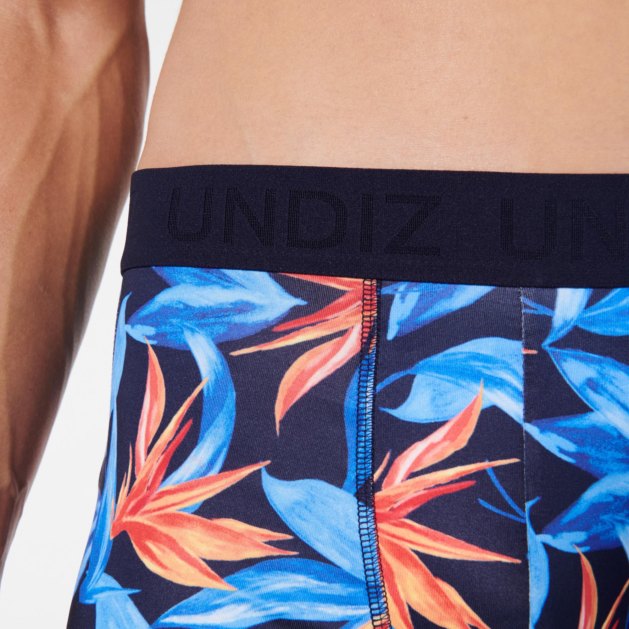 Boxer à motifs tropical en microfibre