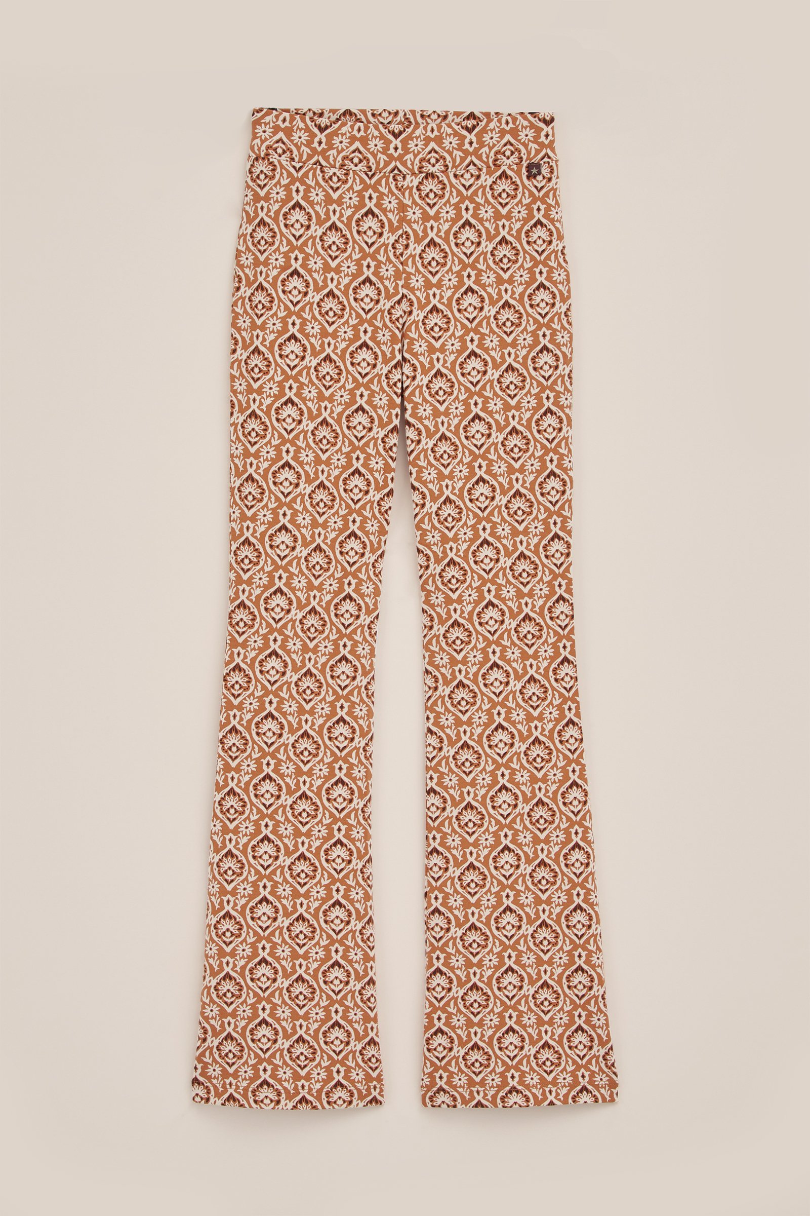Meisjes flared legging met dessin WE Fashion Oranje