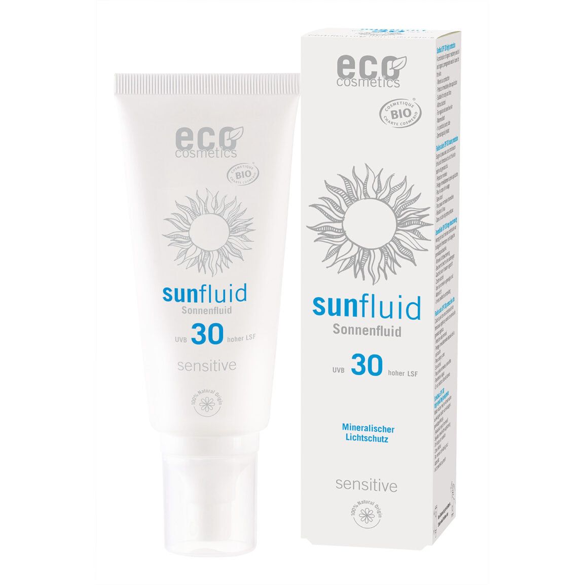 eco cosmetics Sonnenfluid sensitive LSF 30 100ml