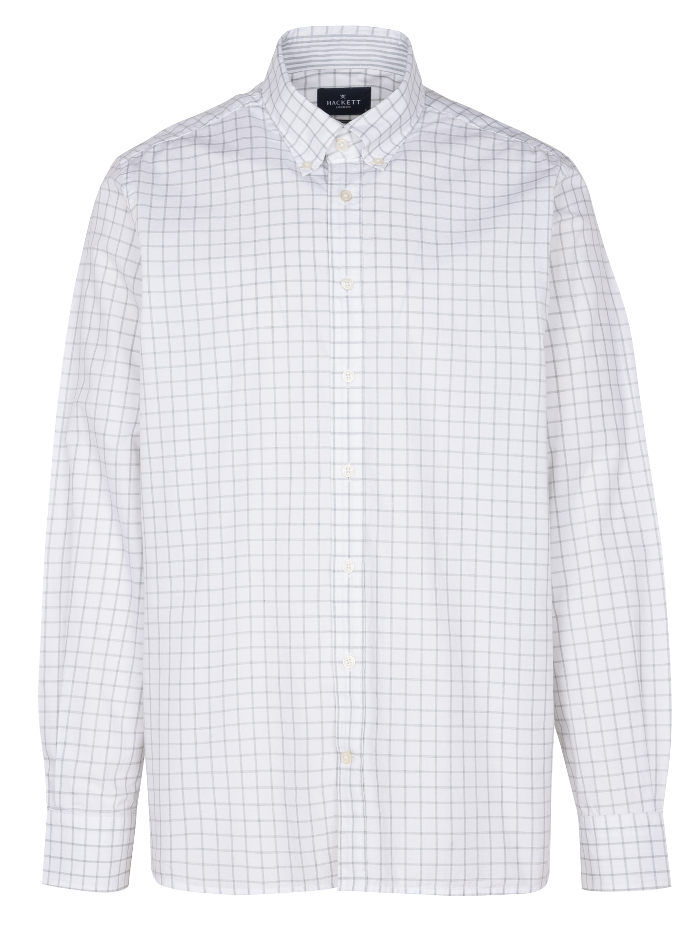 Chemise droite col classique en coton imprimé | Vert