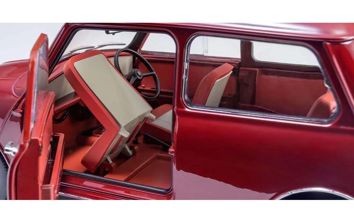Morris Mini Minor Clipper Kirschenrot, 1:18<br>Detailgetreues Modellauto für Sammler im Massstab 1:18