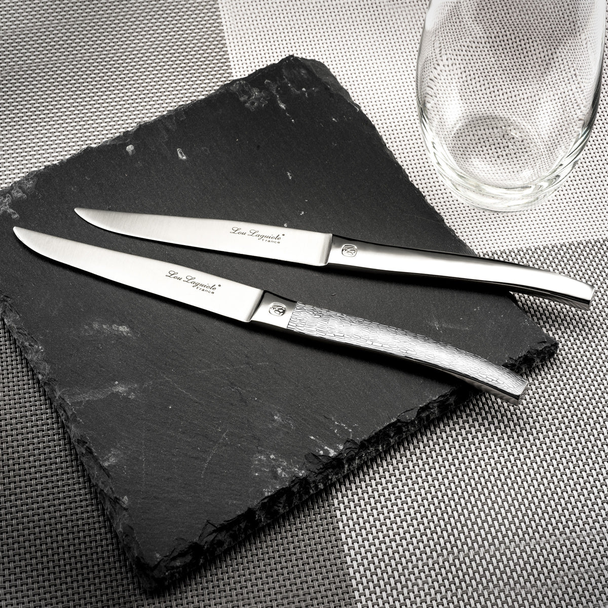 Alphonse - Coffret 4 couteaux steak Finition miroir Lou Laguiole
