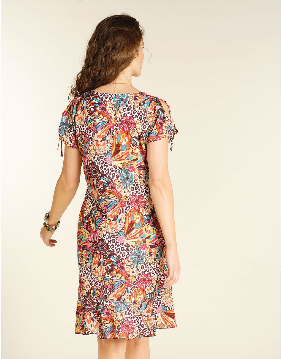 Robe colorée volantée