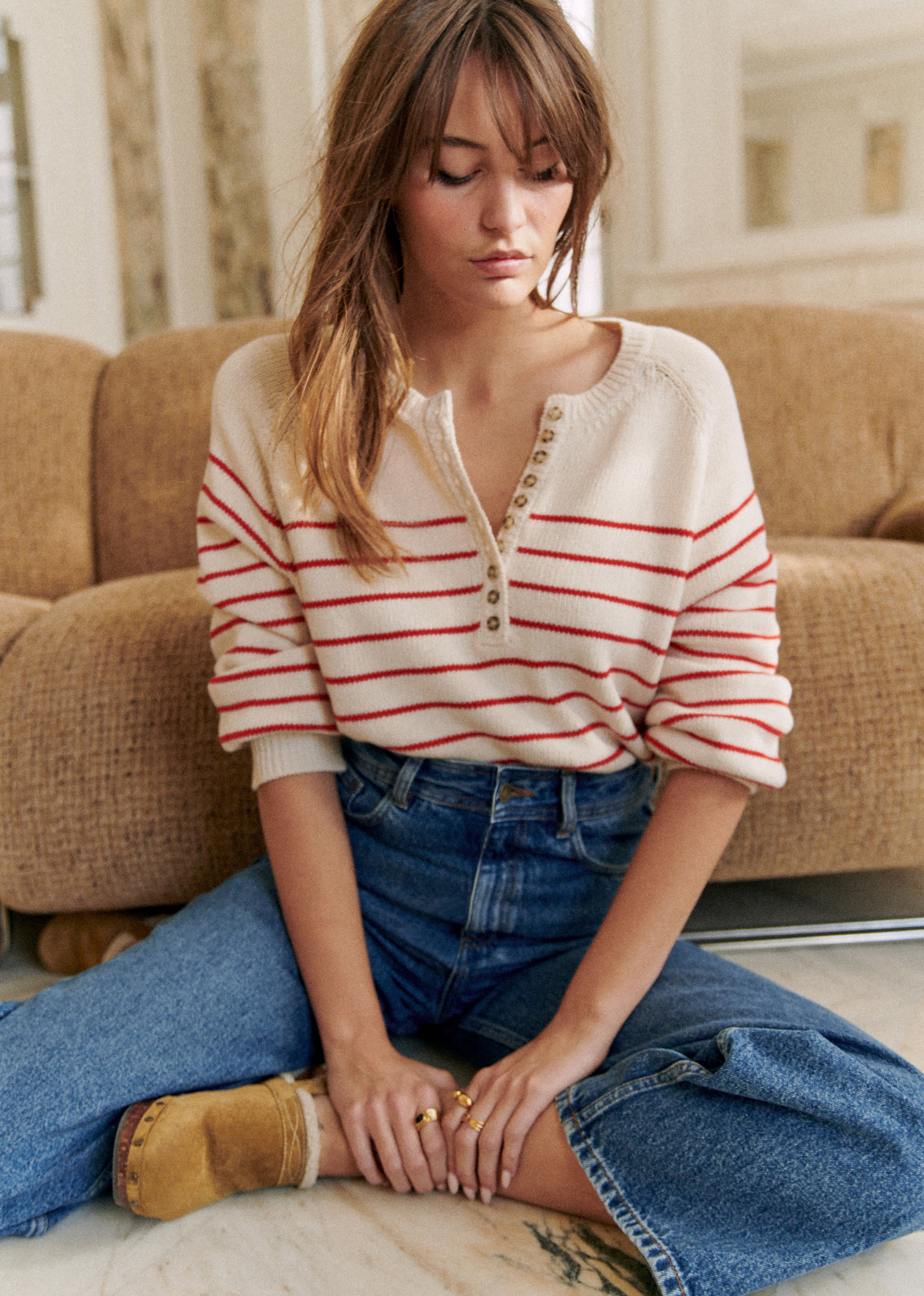 Pull Léontine - Ecru / Corail - E-SHOP/MAILLE 5905434