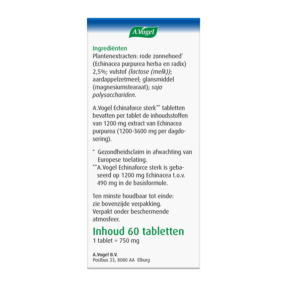 2x A.Vogel Echinaforce Sterk60 tabletten